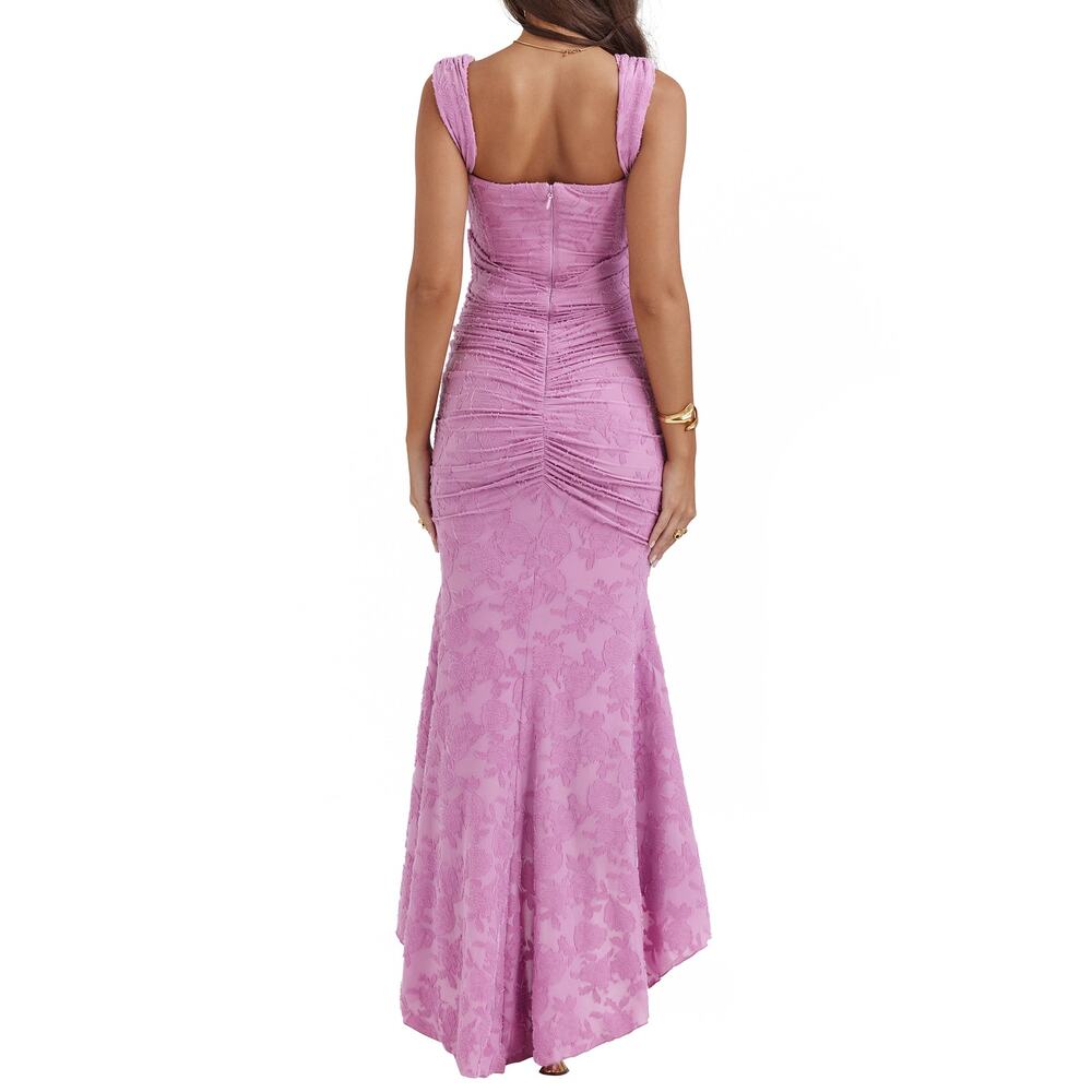 NWT House of CB Cesca Floral Ruched High-Low Corset Dress Women Size XS Pink - Picture 2 of 9